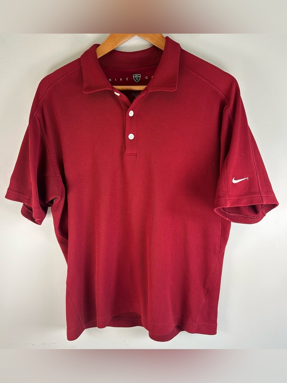 Nike Golf Mens Sphere Dry Polo Shirt Sz M The Classics Short Sleeve Burgundy EUC